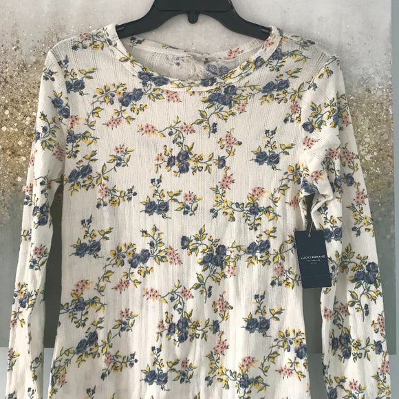 Lucky Brand Cotton Floral Henley (NWT) - Picture 4 of 13